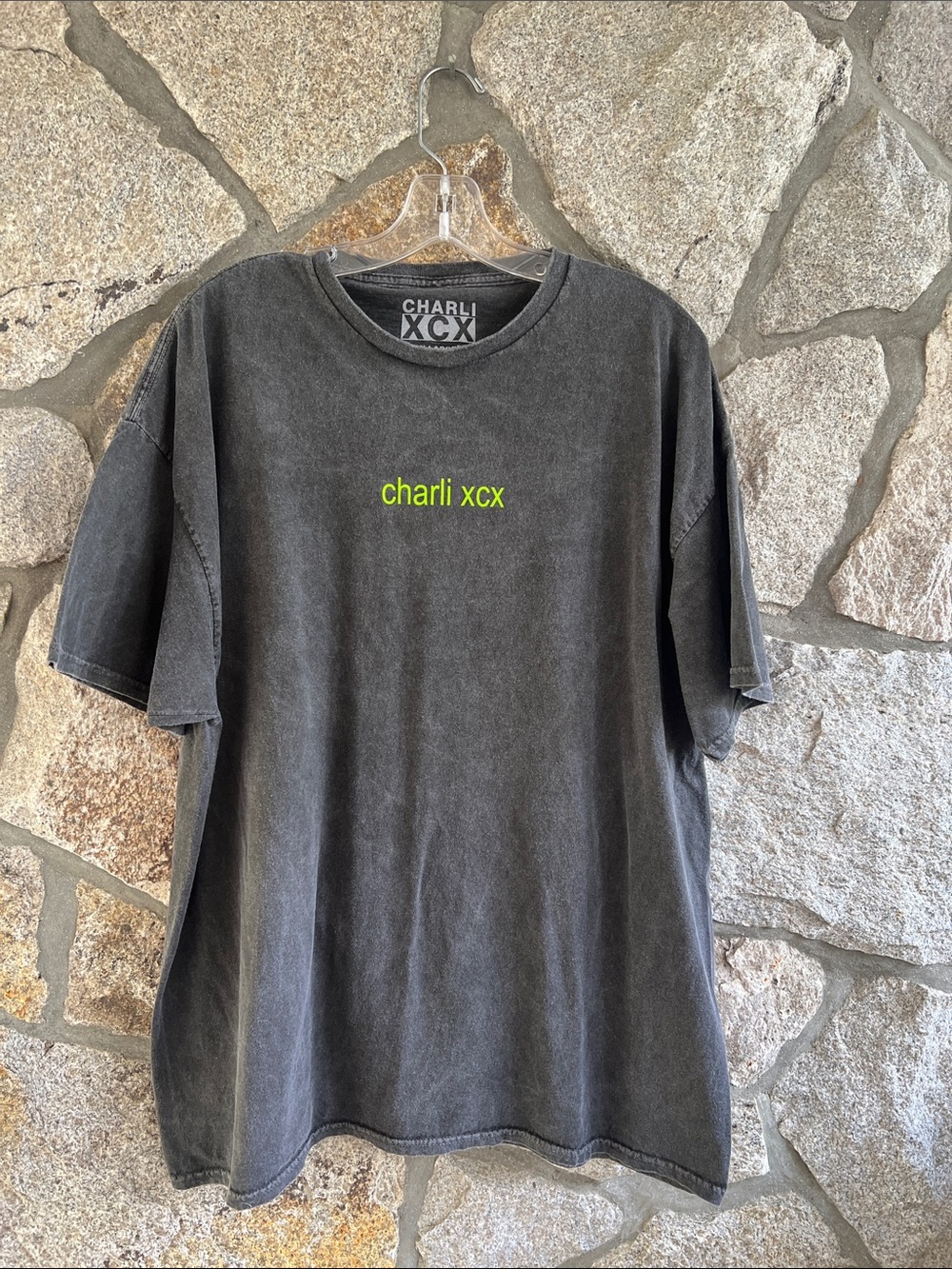 Charli XCX Women's Washed Black Logo Tee